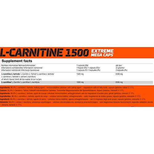 Olimp L-Karnitinas 1500 Extreme Mega Caps - 120 Kapsulių