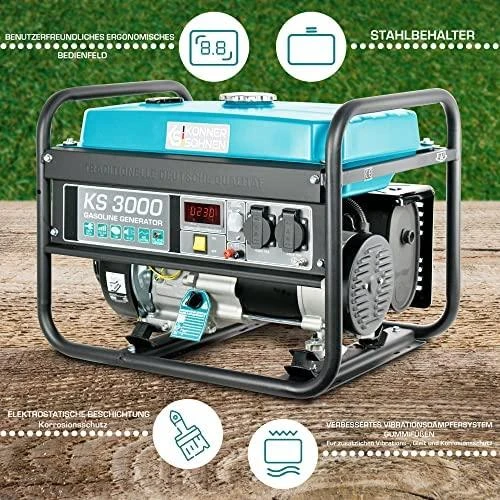 KÖNNER & SÖHNEN Generatorius benzininis 3kW 230V KS 3000