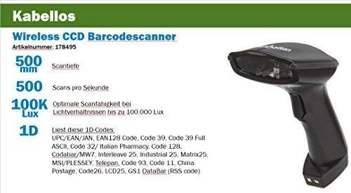 Manhattan 178495 brūkšninių kodų skaitytuvas Handheld bar code reader CCD Juoda