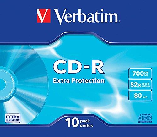 Verbatim CD-R 80/700MB 52X 10pack EXTRA PROTECTION tortų dėžutė - 43437