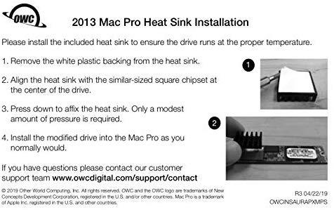 OWC Aura Pro X2 SSD 1TB Mac Pro 2013 radiatorius