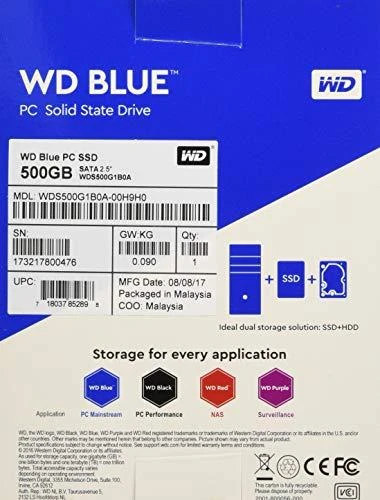 SanDisk WD Mėlyna 500GB SATA3 SSD diskas