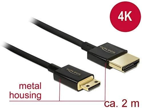 Kabelis Delock HDMI Mini - HDMI 2m juoda (84778)