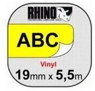 Juostelė DYMO Rhino 19mm x 5.5m, vinilinė, juoda ant geltono / S0718470 18433