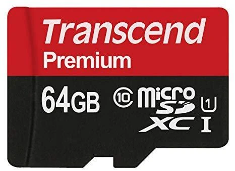 Atminties kortelė TRANSCEND 64GB Micro SDXC Class10 UHS-1 su adapteriu