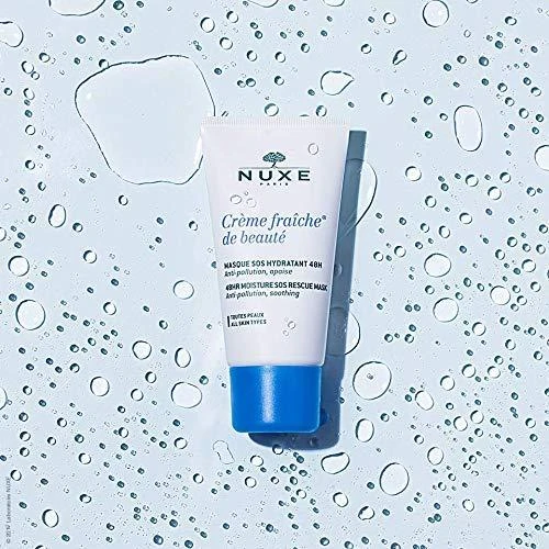 Nuxe 48 val. greito poveikio drėkinamoji kaukė „Crème Fraîche® de Beauté Masque SOS 48H moisture SOS rescue mask“, 30 ml