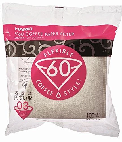 Kiti Popierinis filtras Hario VCF-01-100M, baltas, dydis 03-100 vnt
