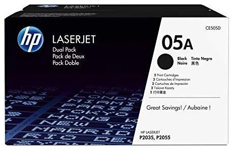 Hewlett Packard (HP) HP CE505D No.05A Dual Pack Juodas kasetė (CE505D)