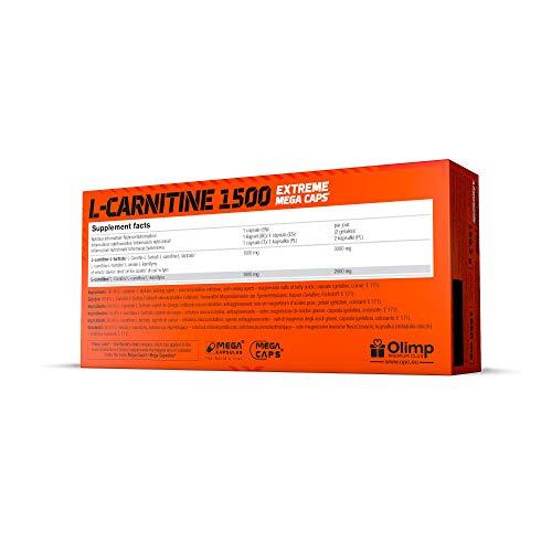 Olimp L-Karnitinas 1500 Extreme Mega Caps - 120 Kapsulių