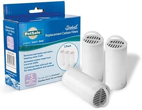 Petsafe Drinkwell 360 Pet Fountain Pakaitinis anglies filtras Cilindrinis anglies filtras 360 girdykloms-fontanėliams 3vnt