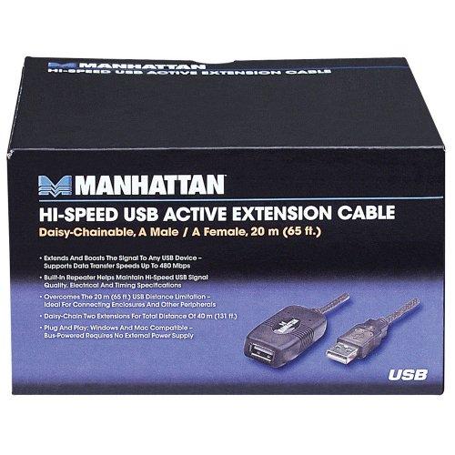 StarTech MANHATTAN didelės spartos USB aktyvusis prailginimo laidas su grandine, vyriškas / moteriškas, 20,0 m, 150958