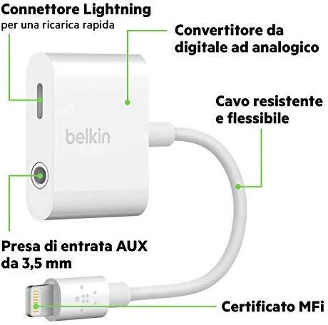 BELKIN 3,5 mm GARSO IR ŽAIBO ĮKrovimas