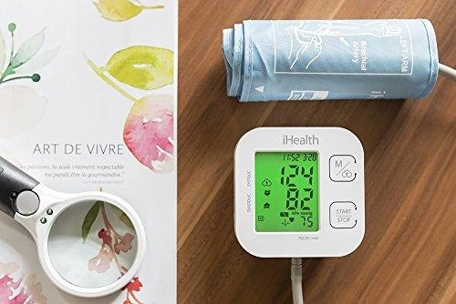 Kraujospūdžio matuoklis iHealth | Trasa | KN-550BT | Baltas/Mėlyna | Kraujospūdžio (sistolinio ir diastolinio) apskaičiavimas, Širdies susitraukimų dažnio skaičiavimas | 4 | Belaidis Bluetooth ryšys | Automatinis | Svoris 438 g