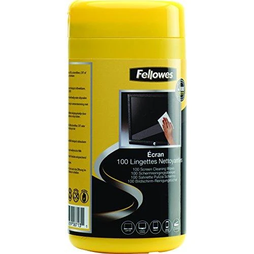 Valiklis Fellowes 100 ekrano valymas – Įrangos valymo drėgnos šluostės – LCD/TFT/Plazma – Daugiaspalvis – 82 mm – 82 mm – 170 mm