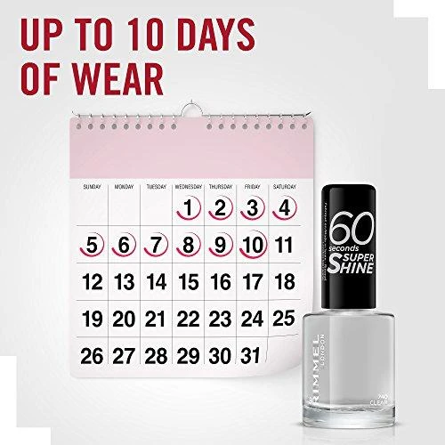 Rimmel London "Rimmel 60 Seconds Super Shine 740 Clear nagų lakas