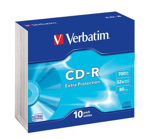 Verbatim CD-R 80/700MB 52X 10pack EXTRA PROTECTION tortų dėžutė - 43437