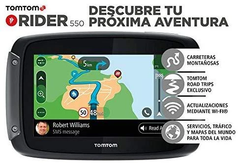TomTom Rider 550 Premium Pack navigatorius 10,9 cm (4.3") Lietimui jautrus ekranas Fiksuotas Juoda 280 g