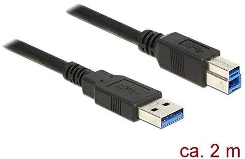DELOCK Cable USB 3.0 Type-A male > USB 3.0 Type-B male 2,0 m juodas