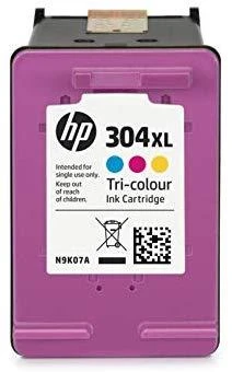 Hewlett Packard (HP) HP 304XL didelės talpos trispalvė rašalo kasetė, 300 puslapių, skirta HP DeskJet 2620,2630,2632,2633,3720,3730,3732,3735