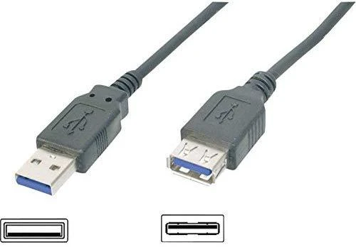 Assmann Electronic DIGITUS USB 3.0 ilgintuvas A tipas M/F 1.8m USB 3.0 atitinka bl