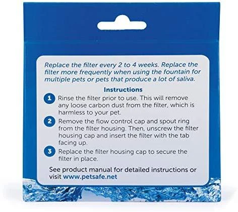 Petsafe Drinkwell 360 Pet Fountain Pakaitinis anglies filtras Cilindrinis anglies filtras 360 girdykloms-fontanėliams 3vnt