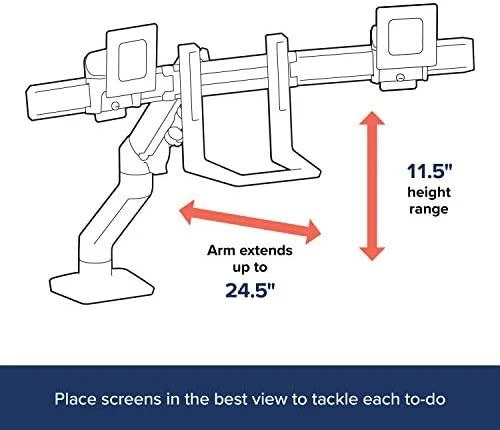 Laikiklis Ergotron HX Desk Dual Monitorius Arm