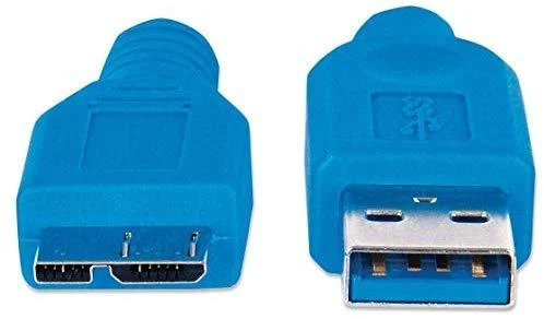 Techly 1.0m USB 3.0/Micro-B USB 3.0 USB kabelis 1 m 3.2 Gen 1 (3.1 Gen 1) USB A Micro-USB B Mėlyna