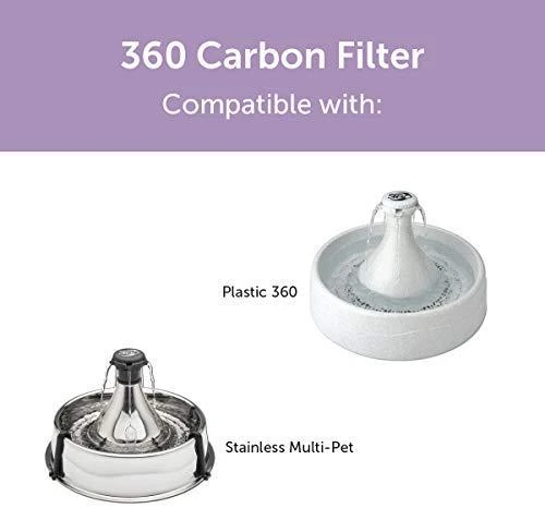 Petsafe Drinkwell 360 Pet Fountain Pakaitinis anglies filtras Cilindrinis anglies filtras 360 girdykloms-fontanėliams 3vnt