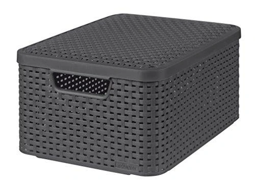 Curver Daiktadėžė su dangčiu Style, metalinė sidabrinė, 18l, M