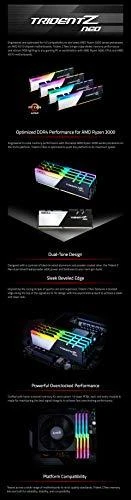RAM G.SKILL F4-3600C18D-16GTZN G.Skill Trident Z Neo (skirta AMD) DDR4 16GB (2x8GB) 3600MHz CL18 1.35V XMP 2.0