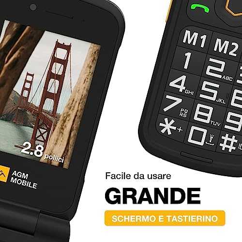 Išmanusis telefonas AGM Mobile M8 Klapper 4G Rugged Juodas