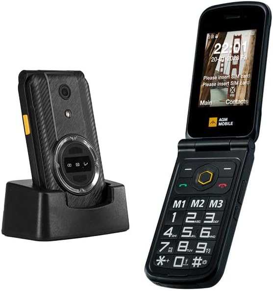 Išmanusis telefonas AGM Mobile M8 Klapper 4G Rugged Juodas
