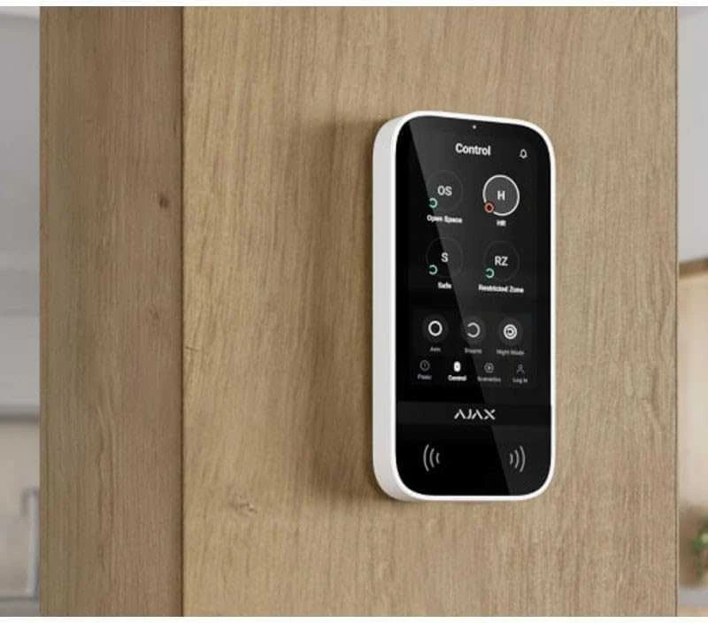 Ajax KeyPad TouchScreen belaidė valdymo klaviatūra liečiamu ekranu (Juoda)