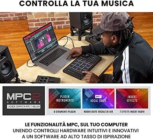 AKAI MPC Studio II kontroleris MIDI USB, Juodas