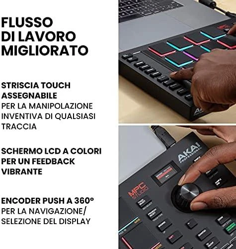 AKAI MPC Studio II kontroleris MIDI USB, Juodas