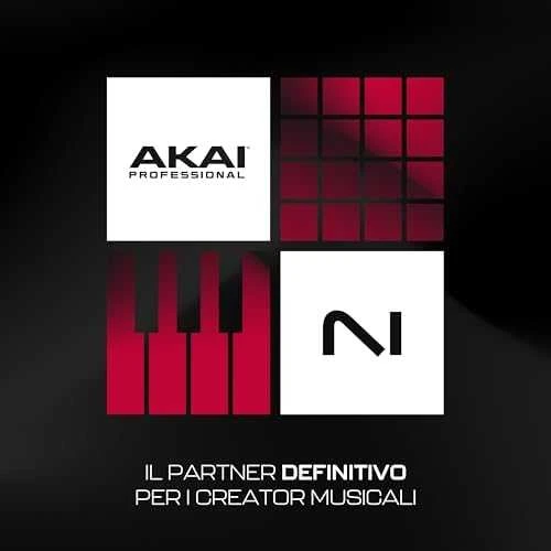 AKAI MPK Mini Play MK3 klaviatūra, juoda/raudona