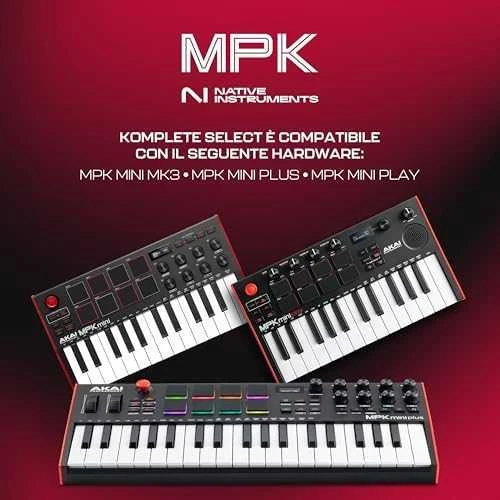 AKAI MPK Mini Play MK3 klaviatūra, juoda/raudona