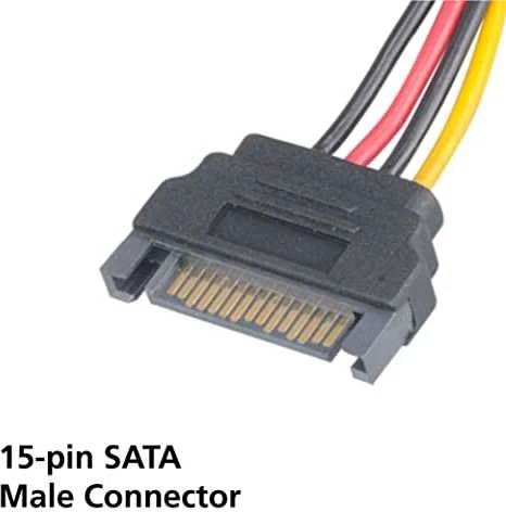 „Akasa SATA“ į „Molex“ adapterio kabelis – 2 vnt.