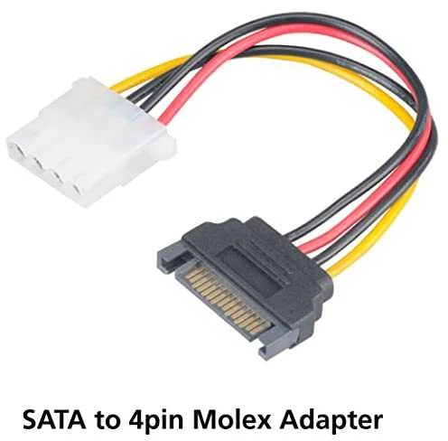 „Akasa SATA“ į „Molex“ adapterio kabelis – 2 vnt.