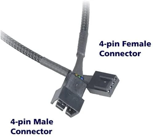 Kabelis AKASA 4-pin PWM, 0.3m, juodas AK-CBFA01-30 / AK-0010