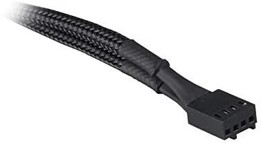 Kabelis AKASA 4-pin PWM, 0.1m, juodas / AK-0022