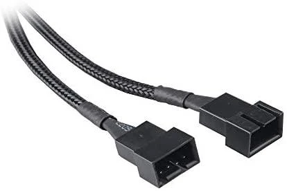 Kabelis AKASA 4-pin PWM, 0.1m, juodas / AK-0022