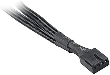 Kabelis AKASA 4-pin PWM, 0.1m, juodas / AK-0022