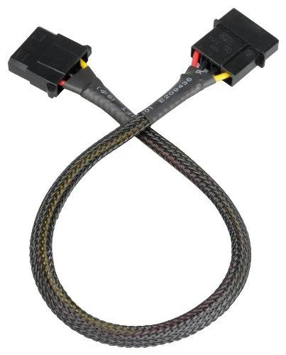 Akasa 4-Pol Molex Extension kabelis – 30cm juodos spalvos