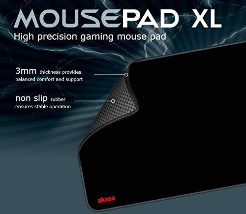 Akasa Pelės kilimėlis V-Juodas XL