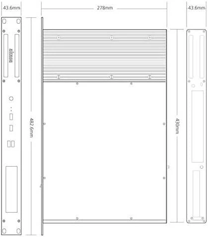 Akasa Galileo TU1 Thin–Mini–ITX 1U obudowa, OEM – juoda