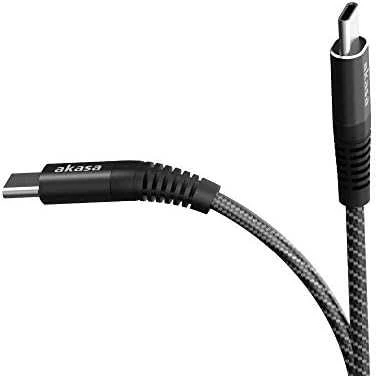 Akasa USB Type-C į USB Type-C 100W PD įkrovimo laidas – juodas