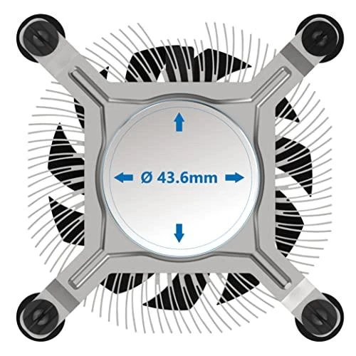 Akasa AK-CC6601EP01 Low Profile procesoriaus aušintuvas – Sockel LGA 1700, 26,9mm hoch