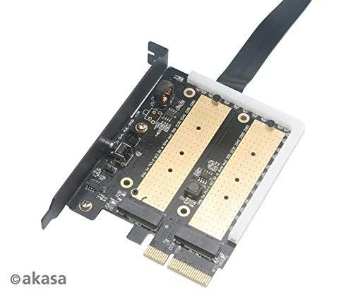 Akasa adapteris 2 M.2 diskams – 2x PCI-E (AK-PCCM2P-04)