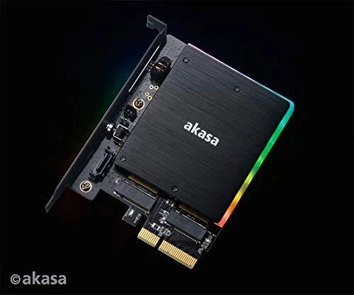 Akasa AK-PCCM2P-03 - PCIe - M.2 - Juodas - 32 Gbit/s - 0 - 55 °C